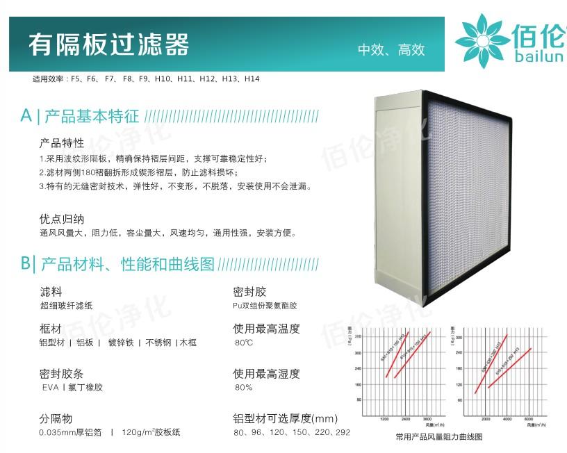 有隔板高效空氣過(guò)濾器 有隔板高效空氣過(guò)濾器